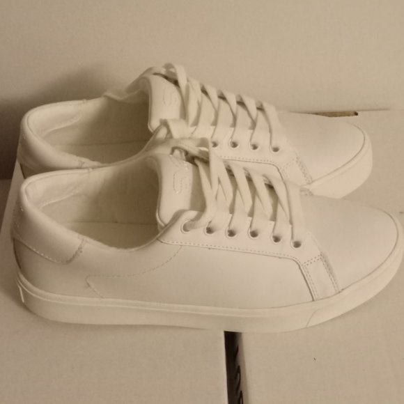Sam Edelman New York Poppy white leather Low Top Sneakers lace up shoes sz 7 - Picture 2 of 7
